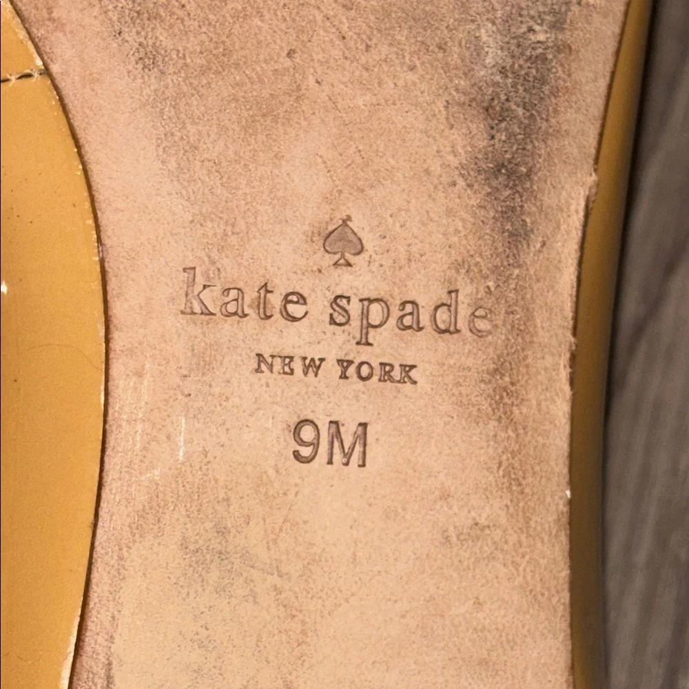 Kate Spade Camel Patent Leather Ballet Flats